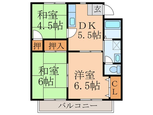 末松アパ－トⅡの物件間取画像